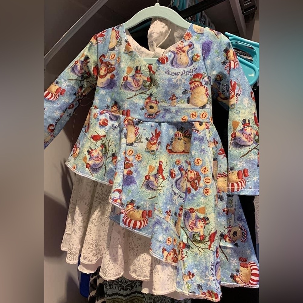 4t Christmas OOAK Blissful Spool Dress